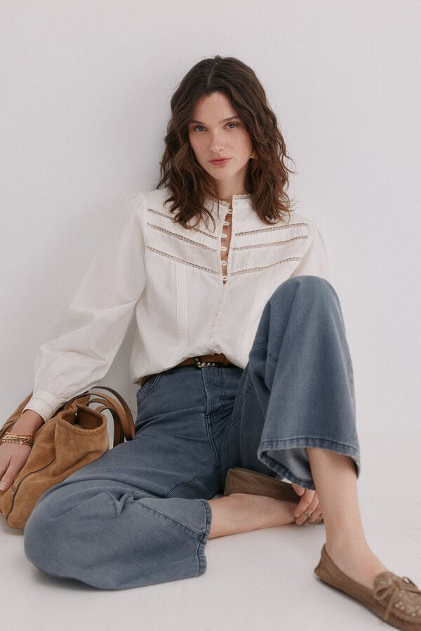 Hoss Intropia Catherine. Blusa romântica Beige