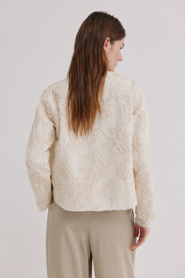 Hoss Intropia Eider. casaco jacquard Ecru