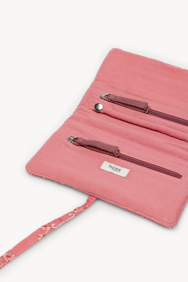 Hoss Intropia Celia. Printed cotton jewellery pouch Pink