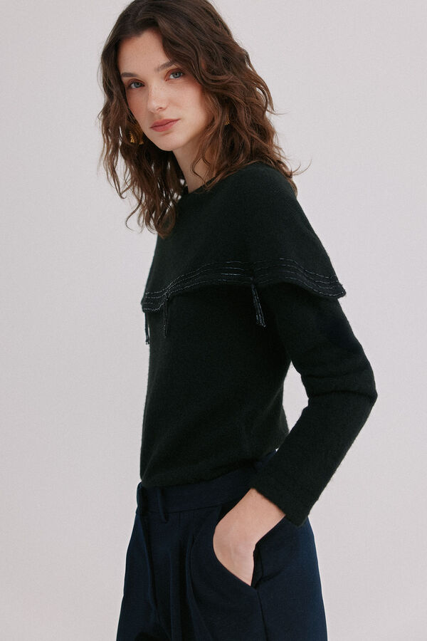 Hoss Intropia Izar. Camisola com capa Preto