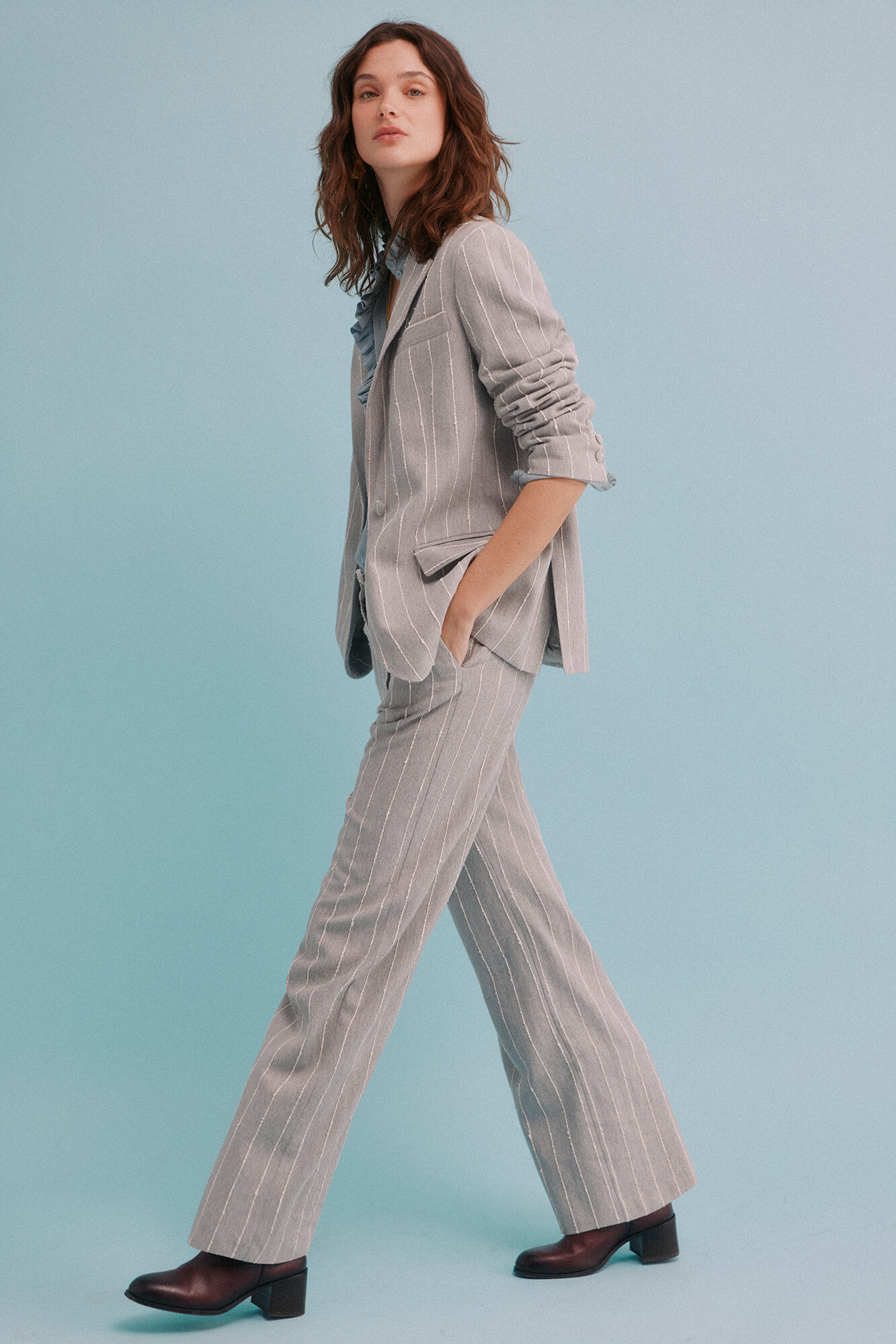 Hoss Intropia Elia. Blazer a rayas