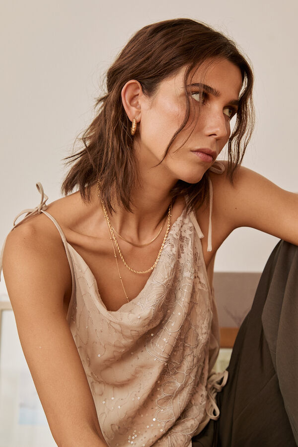 Hoss Intropia Colette. Romantic top Gray