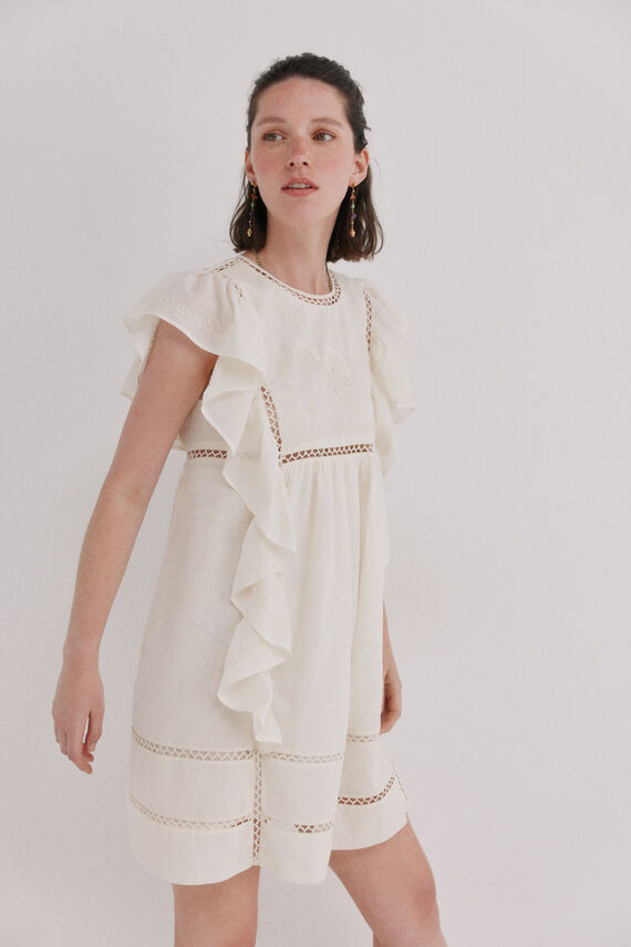Aroa. Vestido bordado