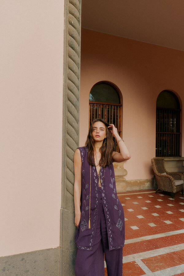 Hoss Intropia Cira. Blusa bordada Roxo