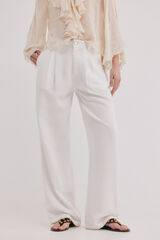 Hoss Intropia Bloom. Denim tencel Branco