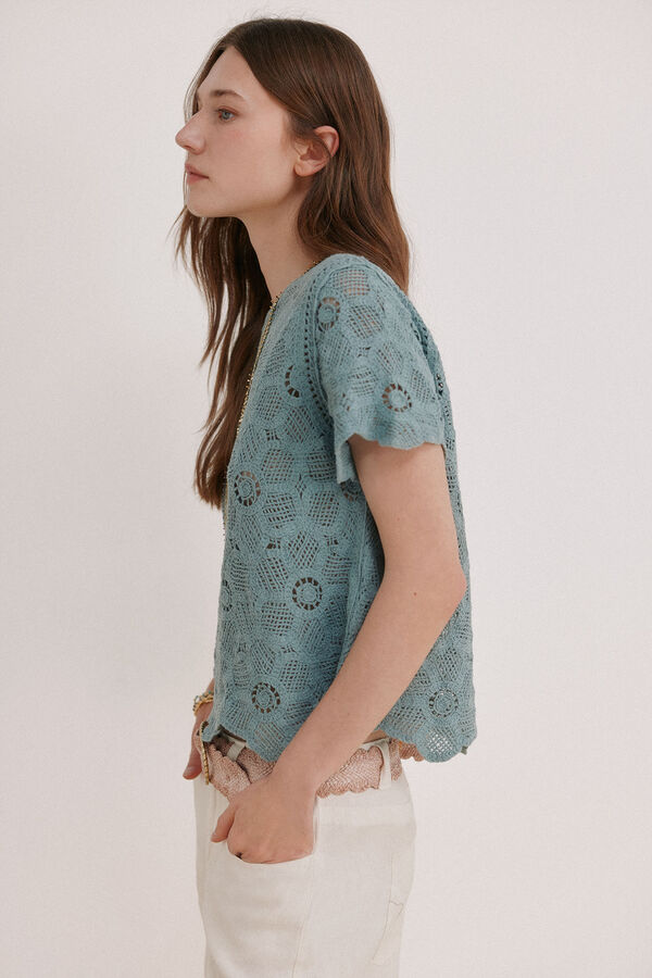 Hoss Intropia Irune.Top crochet Azul