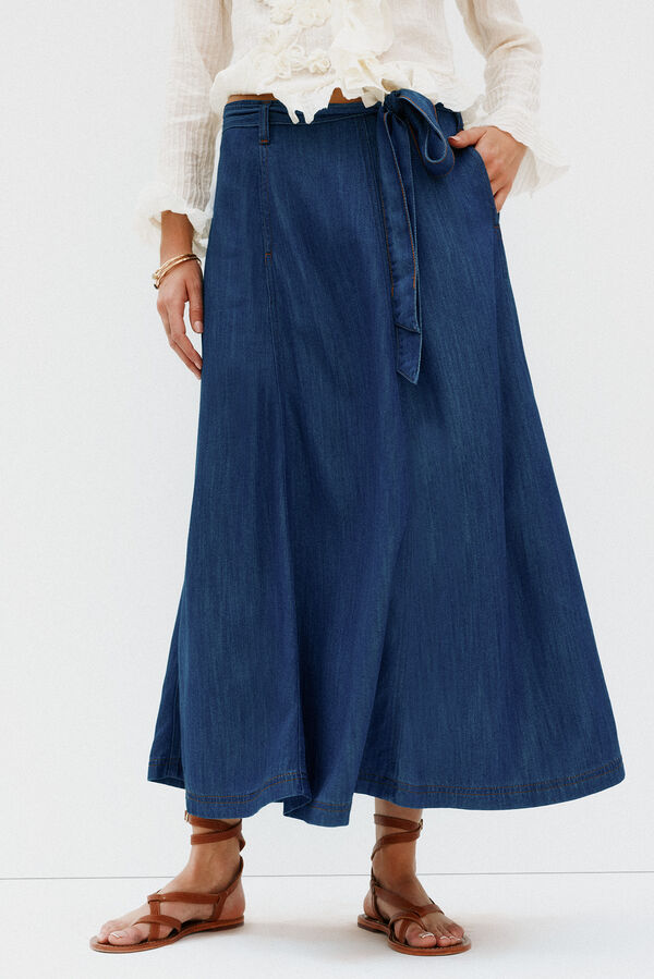Hoss Intropia Rocío. Saia denim Azul