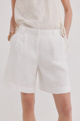 Hoss Intropia Bermuda em linho Pemar Branco