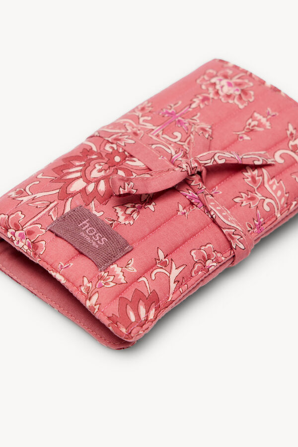 Hoss Intropia Celia. Printed cotton jewellery pouch Pink