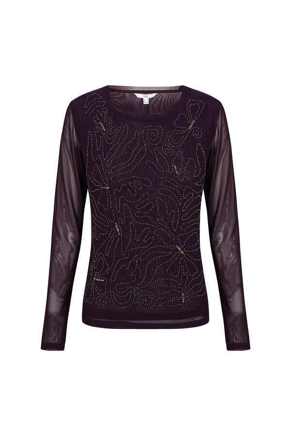 Hoss Intropia Mariana. Top bordado Roxo