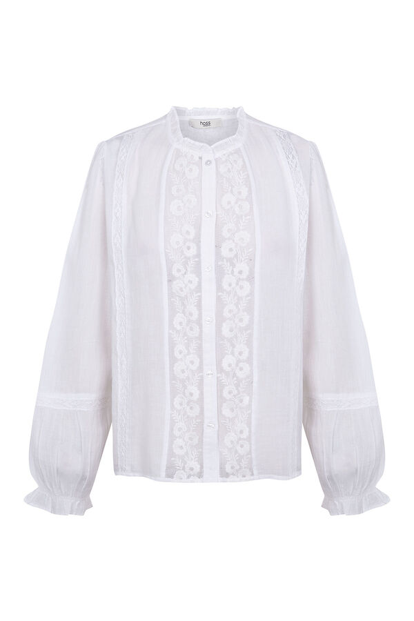 Hoss Intropia Caridad. Blusa rom&acirc;ntica Ecru
