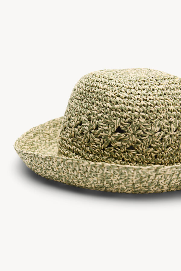 Hoss Intropia Larisa. chap&eacute;u bucket de r&aacute;fia Verde