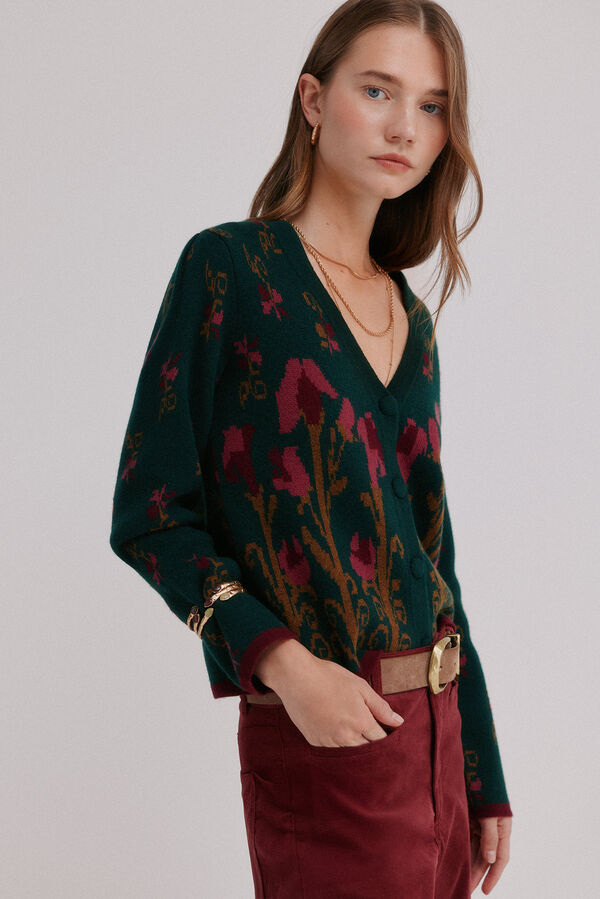 Hoss Intropia Itzel. Casaco de malha jacquard Multicolorido