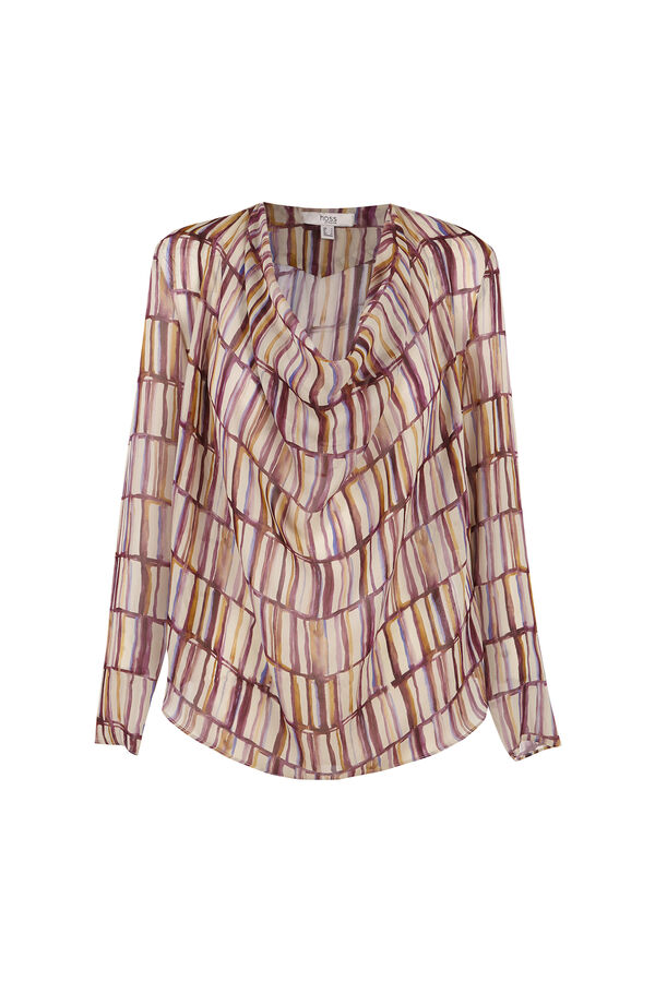 Hoss Intropia Guisselle. Blusa com decote cruzado assimétrico Ecru