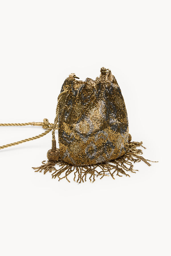 Hoss Intropia Nara. Bolsa de contas Dourado