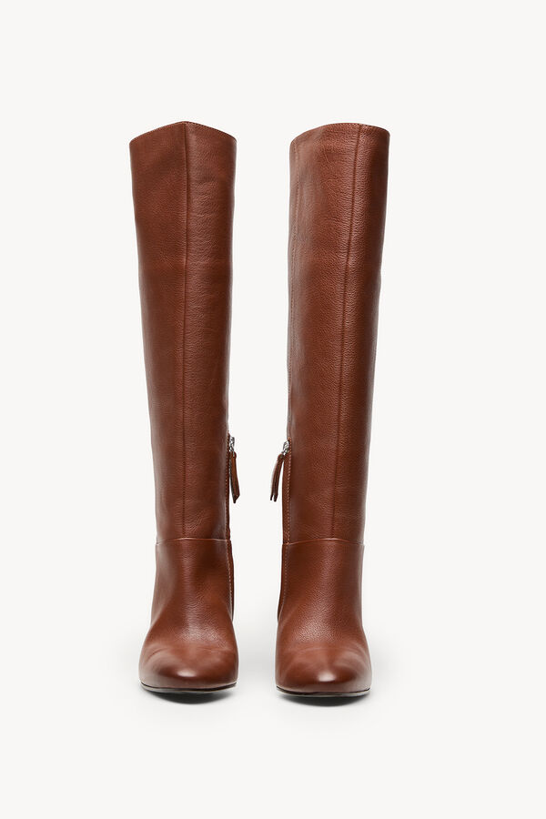 Hoss Intropia Lidia. Botas de pele de cano alto Castanho