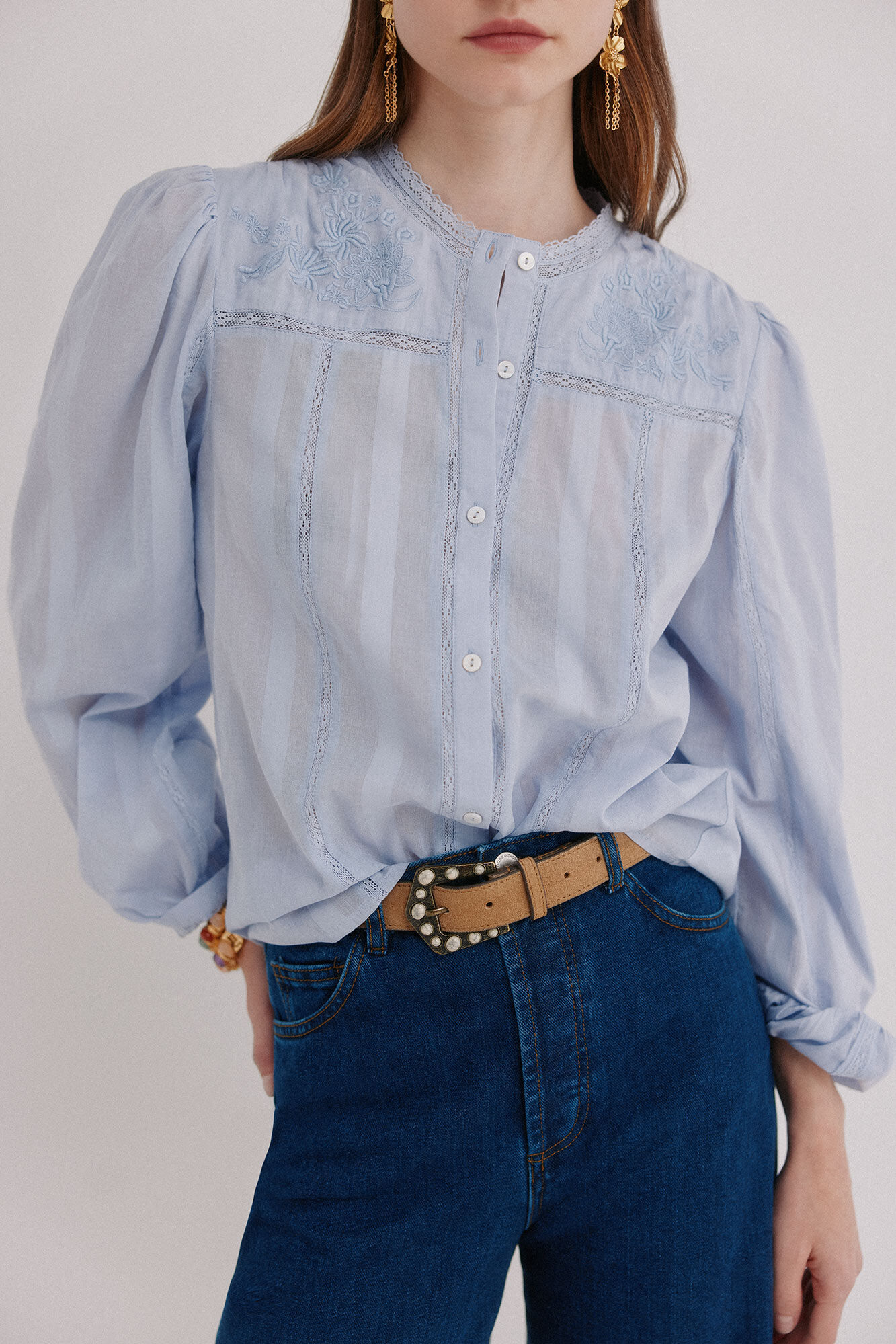 Hoss Intropia Clara. Blusa rom&acirc;ntica