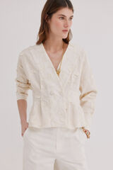 Hoss Intropia Gema. Blusa bordada Ecru