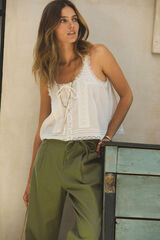 Hoss Intropia Camila. Blusa de lingerie Ecru