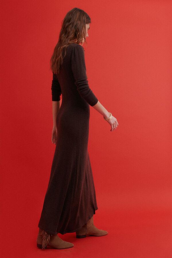 Hoss Intropia Amelie. vestido de malha Castanho