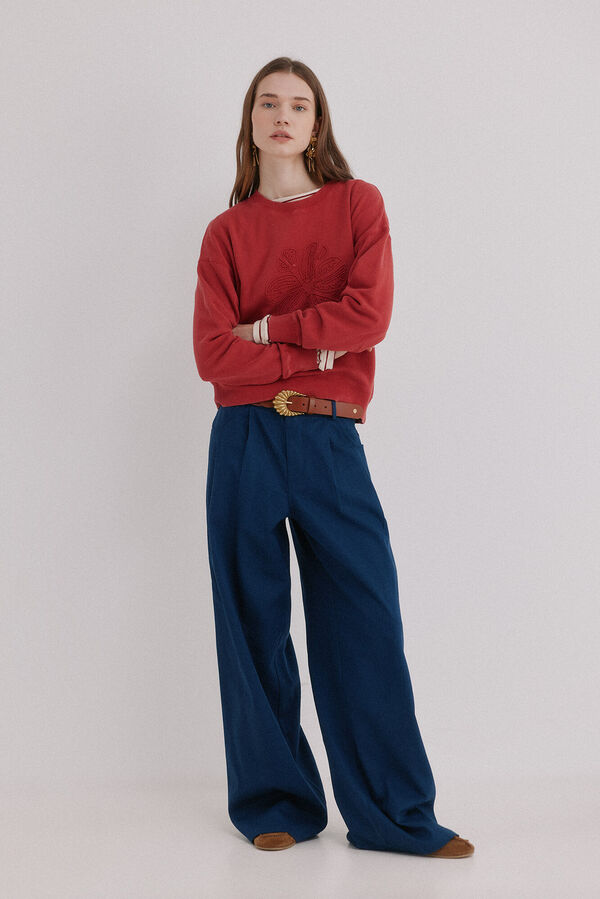 Hoss Intropia Menc&iacute;a. Sweatshirt lavada Vermelho