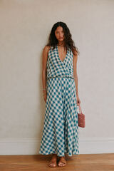 Hoss Intropia Vestido estampado vichy Multicolorido