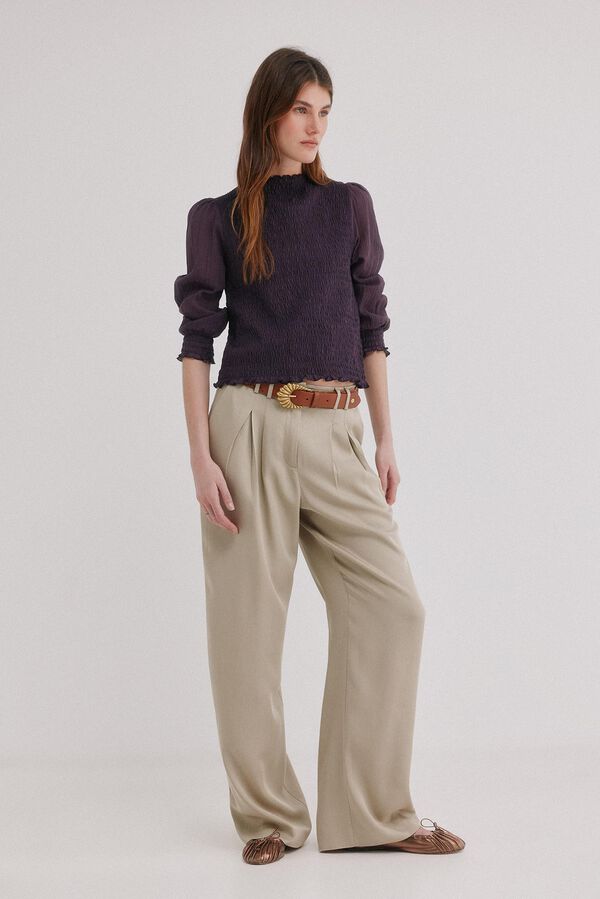 Hoss Intropia Marina. Top franzido Roxo