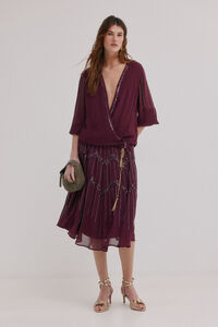 Hoss Intropia Almudena. Vestido bordado