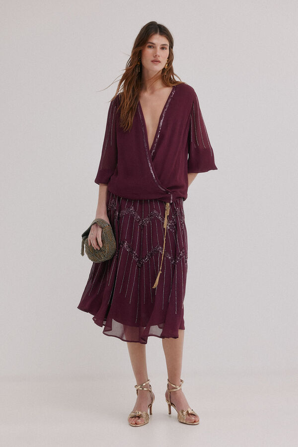 Hoss Intropia Almudena. Vestido bordado Subiu