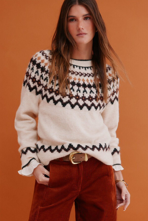 Hoss Intropia Ilma. Camisola grega Beige