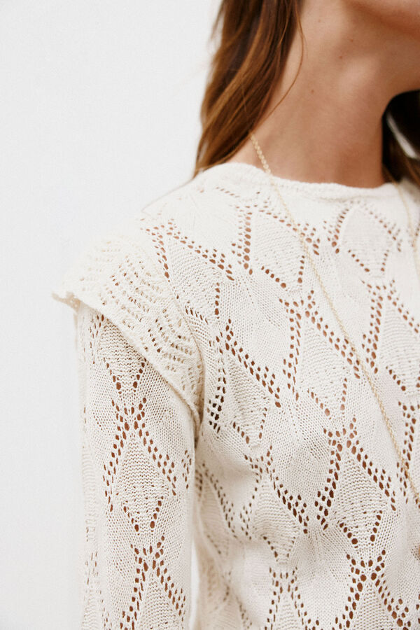 Hoss Intropia Nuria. Top de manga comprida Beige
