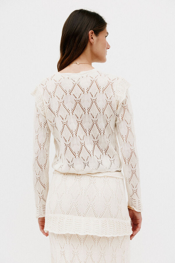 Hoss Intropia Nuria. Top de manga comprida Beige
