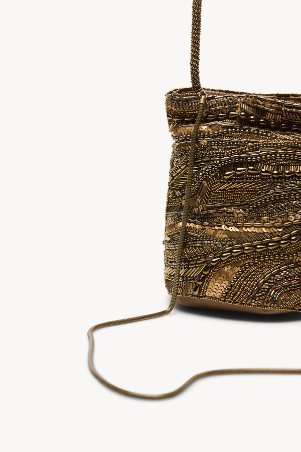 Hoss Intropia Nuria. Mala de missangas Dourado