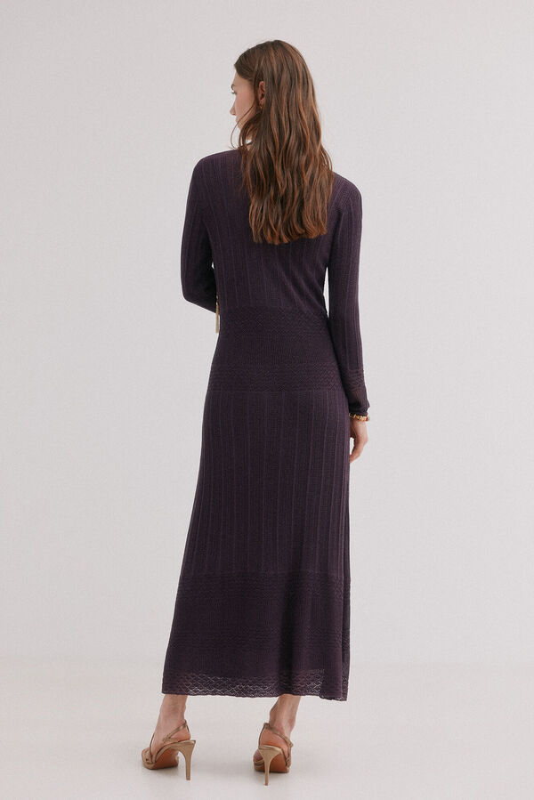 Hoss Intropia Ada. Vestido vazado Roxo