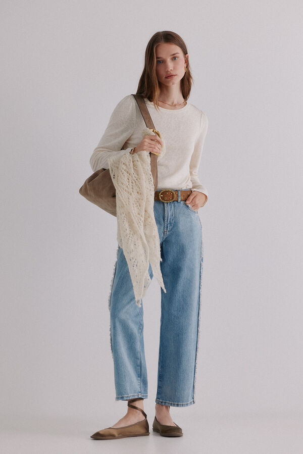 Hoss Intropia Berta. Jeans desfiado Azul