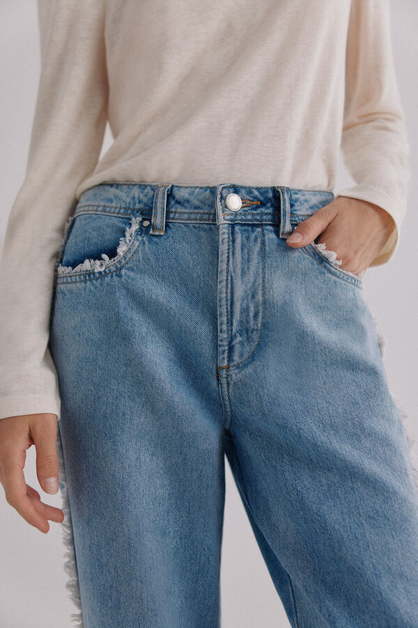 Hoss Intropia Berta. Jeans desfiado Azul