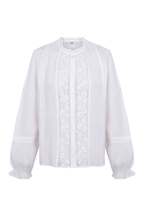 Hoss Intropia Caridad. Blusa rom&acirc;ntica Ecru