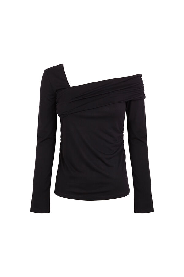 Hoss Intropia Magnolia. Top decote assimétrico Preto