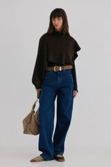 Hoss Intropia Nerea. Capa com lurex Castanho