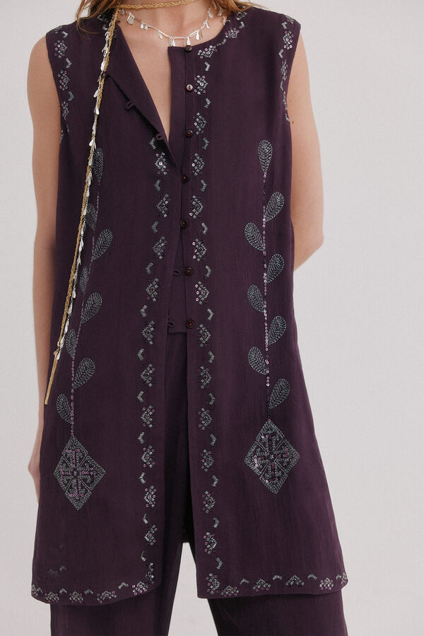 Hoss Intropia Cira. Blusa bordada Roxo