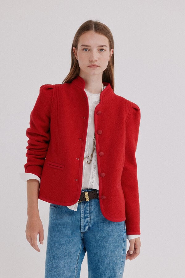 Hoss Intropia Fran&ccedil;a. Casaco austr&iacute;aco Vermelho
