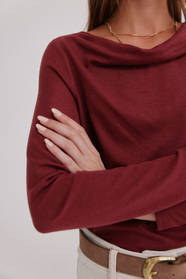 Hoss Intropia Mirta. T-shirt com decote drapeado Granada