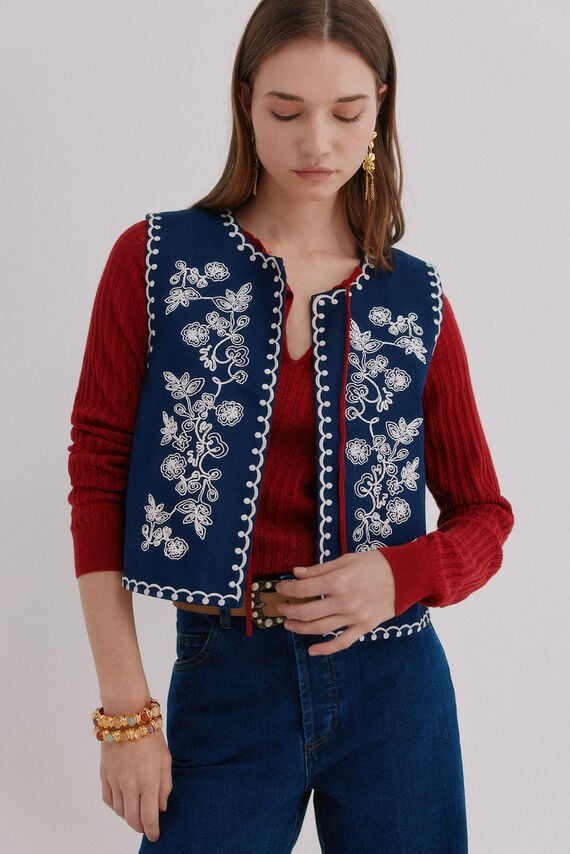 Edurne. Chaleco denim