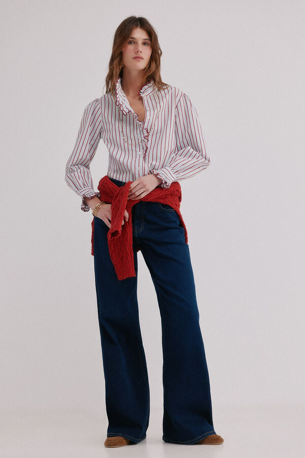 Hoss Intropia Camila. Blusa rom&acirc;ntica Azul