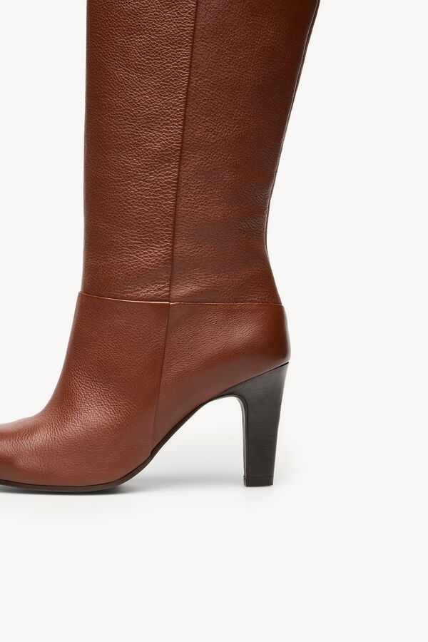 Hoss Intropia Lidia. Botas de pele de cano alto Castanho