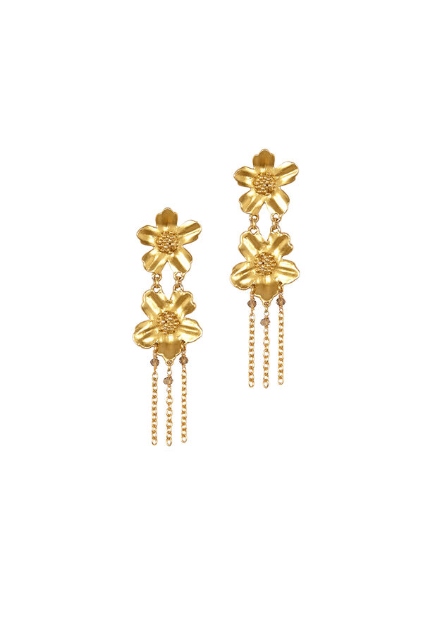 Hoss Intropia Leila. Brincos flor Dourado