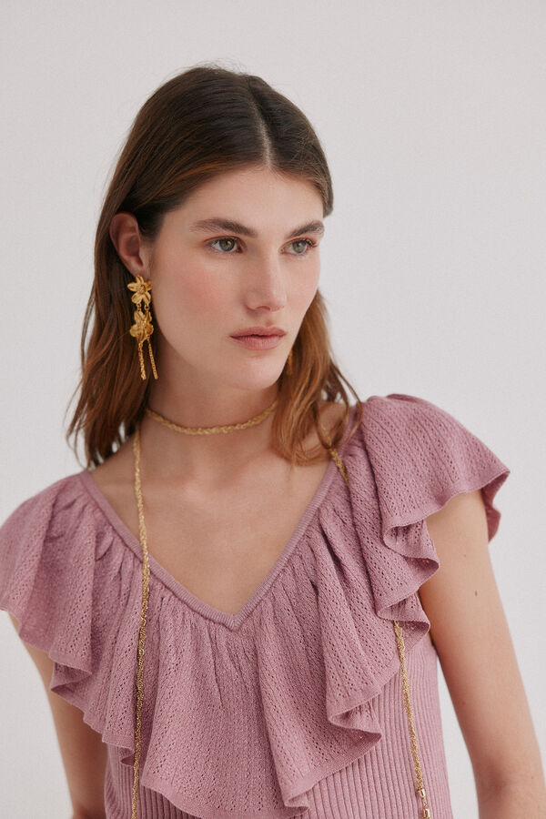 Hoss Intropia Inna. Top com folho Subiu