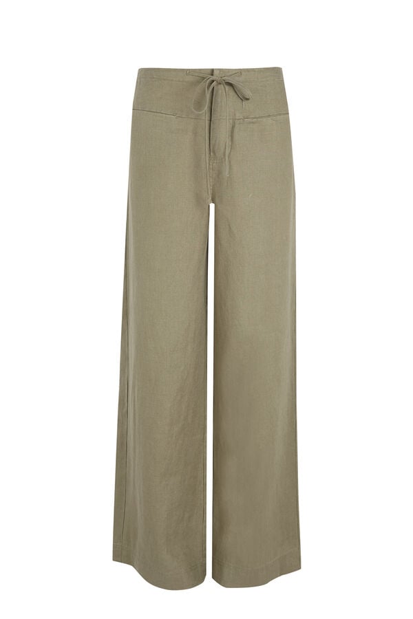 Hoss Intropia Pierina. Pantal&oacute;n flu&iacute;do Kaki