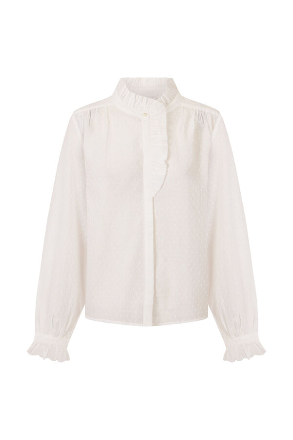 Hoss Intropia Claudette. Camisa plumeti Branco