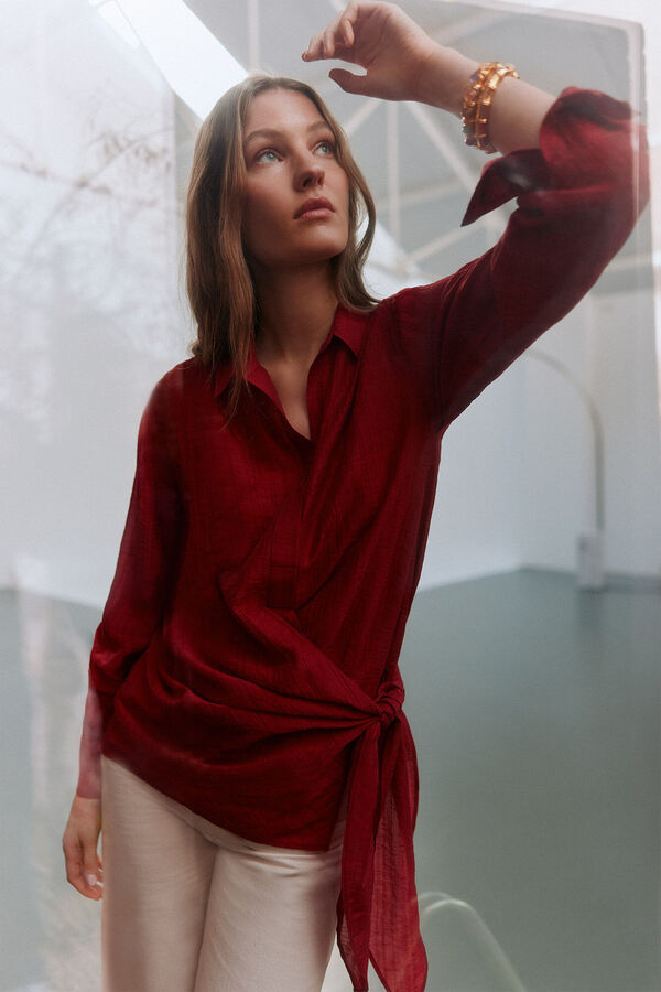 Hoss Intropia Cosette. blusa &agrave;s riscas Vermelho